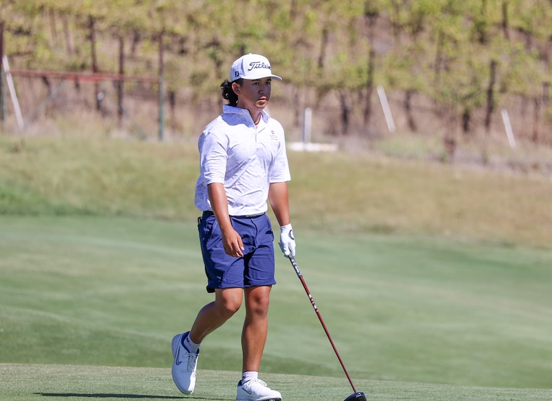 Jaden Dumdumaya suffered a triple bogey on Wednesday, but is far from out of it