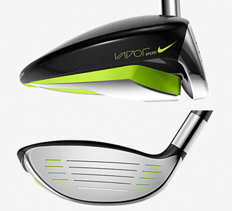 Nike's Vapor Speed fairway
wood emphasizes high launch, low spin and
excellent forgiveness.