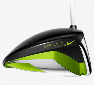 The significantly sloped crown
of the Nike Vapor Speed driver.