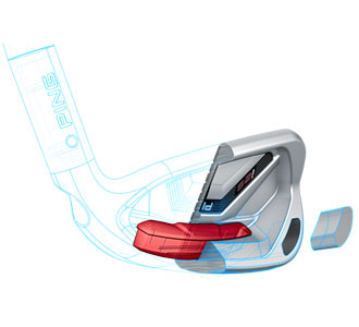 The custom tuning port sits lower in the
head, optimizing feel and trajectory control.