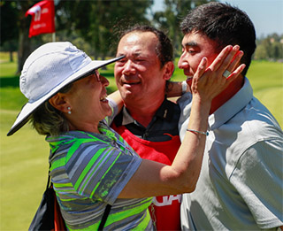 Doug Ghim and his parents