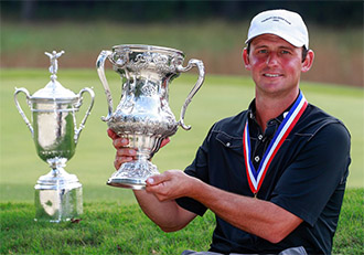 Matt Parziale with the trophy