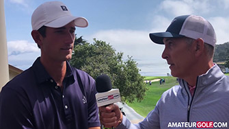Stewart Hagestad with Pete Wlodkowski of AmateurGolf.com at Pebble Beach